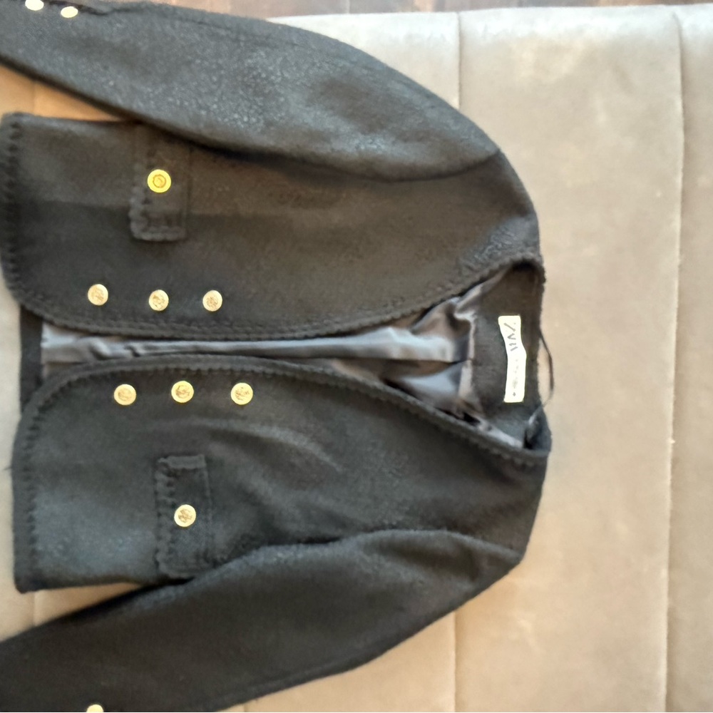 Zara Black Textured Blazer